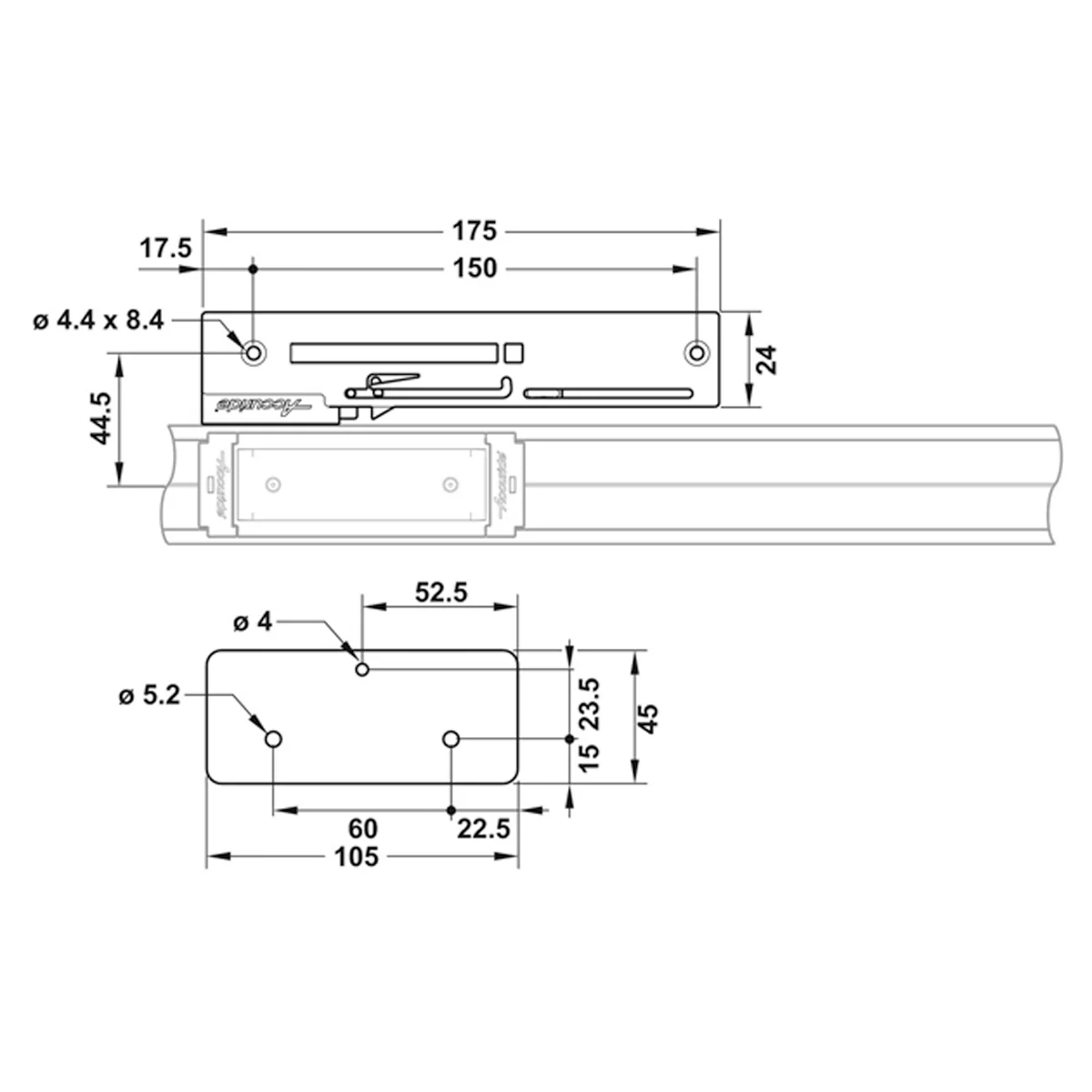 ACCURIDE0115RC SOFT CLOSE 175x38 - Image 2