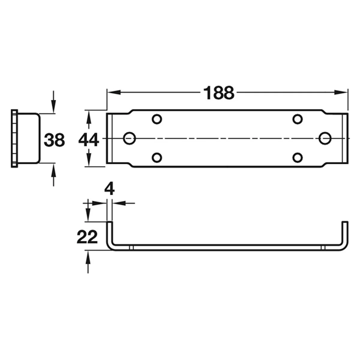 ACCURIDE0116 RECYCLING BRACKET GRY - Image 2