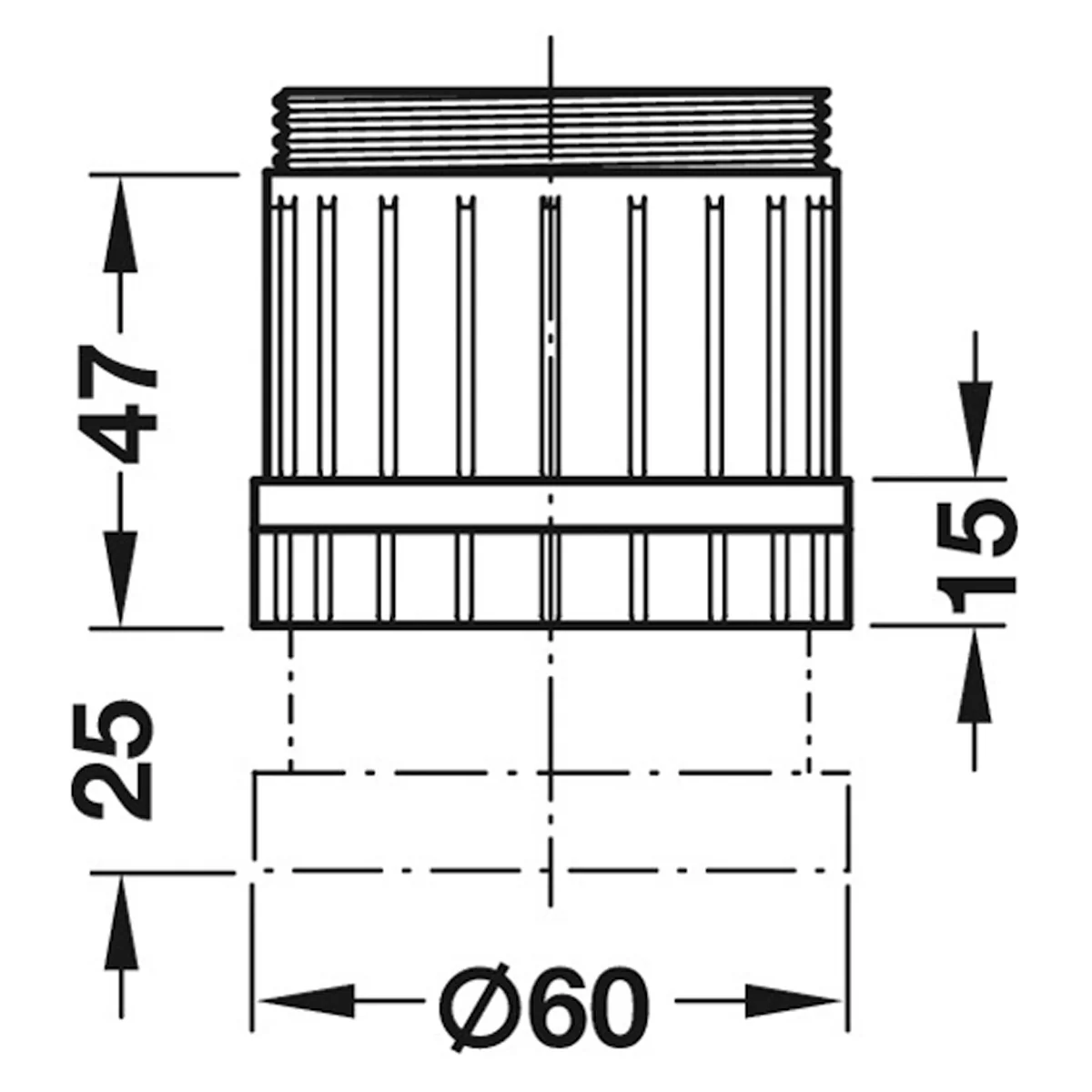 ADJUSTABLE FOOT D60 LEG PL/BLACK - Image 2