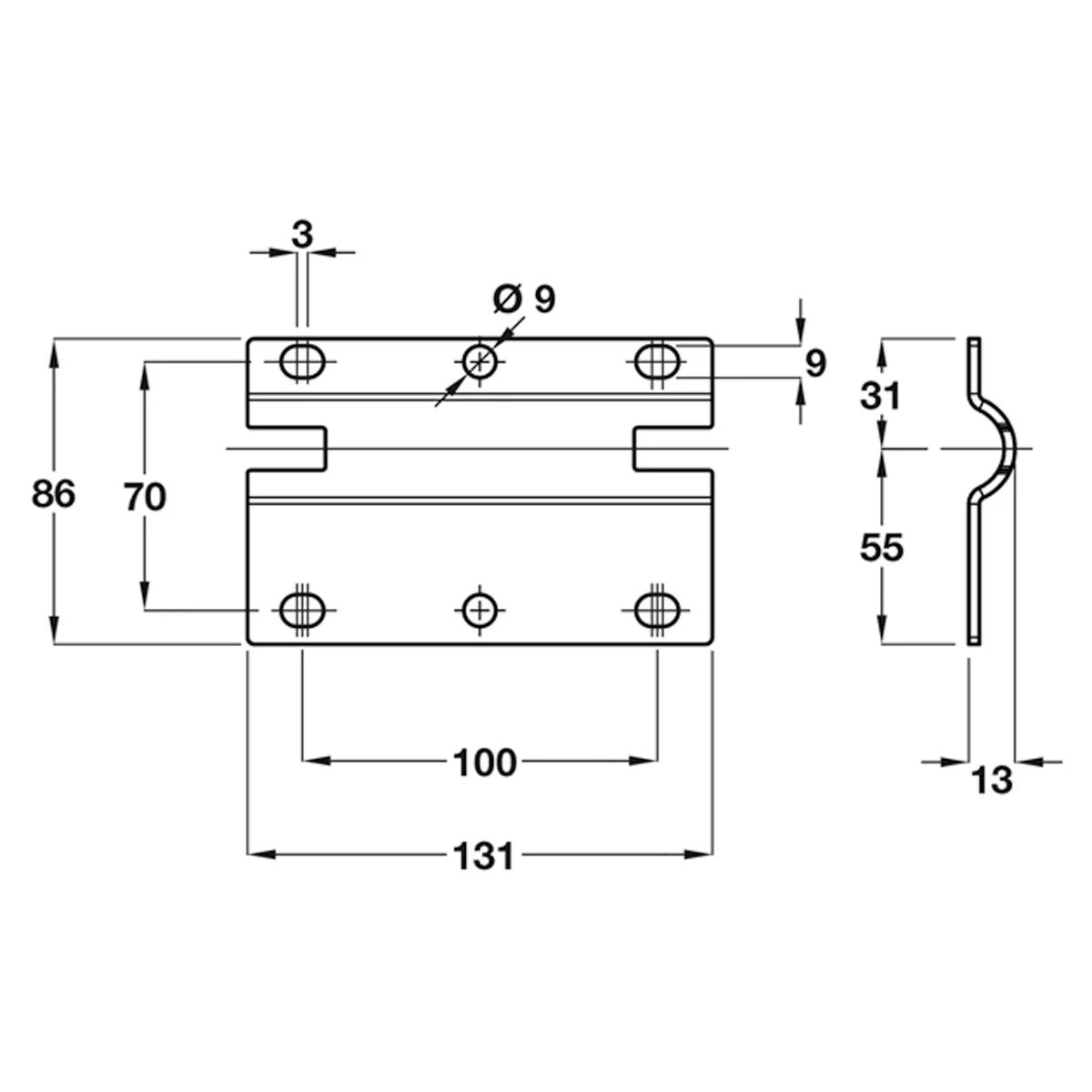 ATLAS CAB LARGE WALL PLATE 131x86 - Image 2