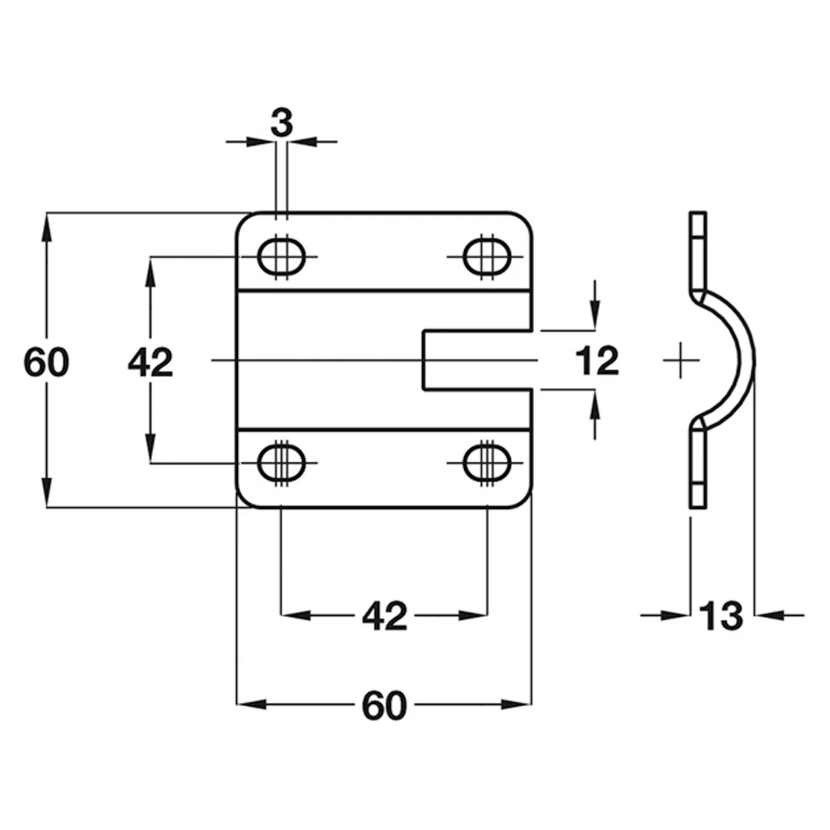 ATLAS CAB WALL PLATE 60x60x13 - Image 2