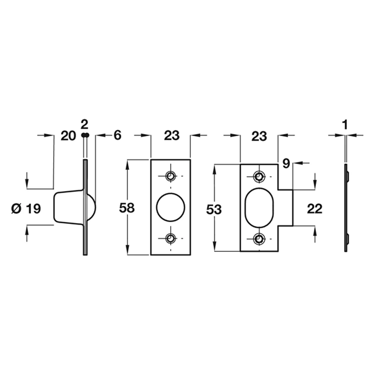 BALES ROLLER CATCH 58x32x28 MST/NP - Image 2