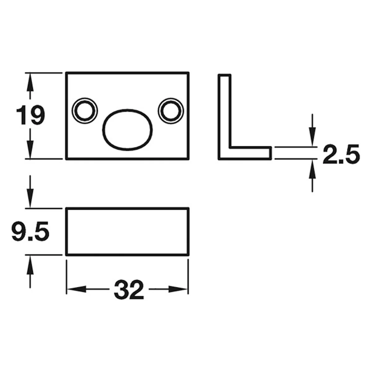 BARREL BOLT STR STRIKE PLATE PBR - Image 2