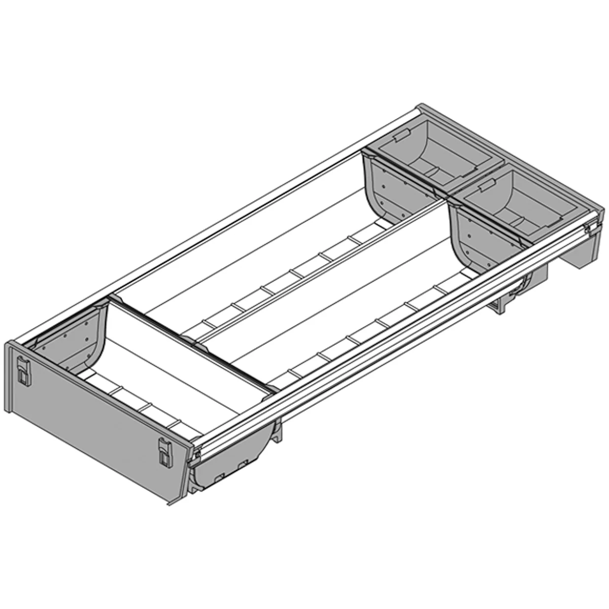 BLUM ORGALINE CUTLERY INSERT 450x192 DGY - Image 2