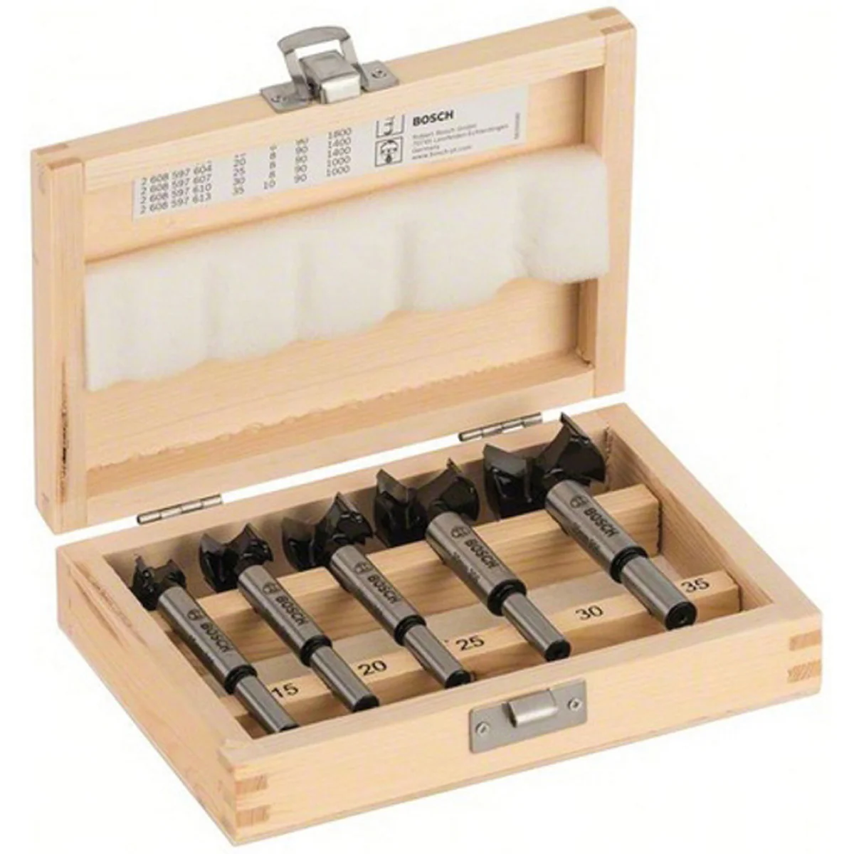 BOSCH HINGE CUTTING BIT SET5 D15-35