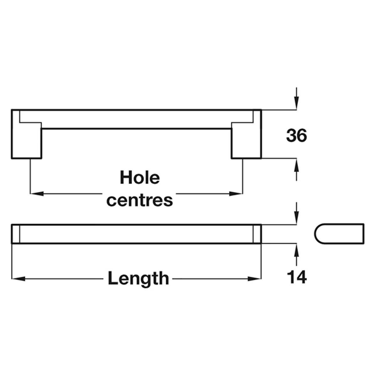 BOSTON BAR HANDLE 320HC ZA/STST - Image 2