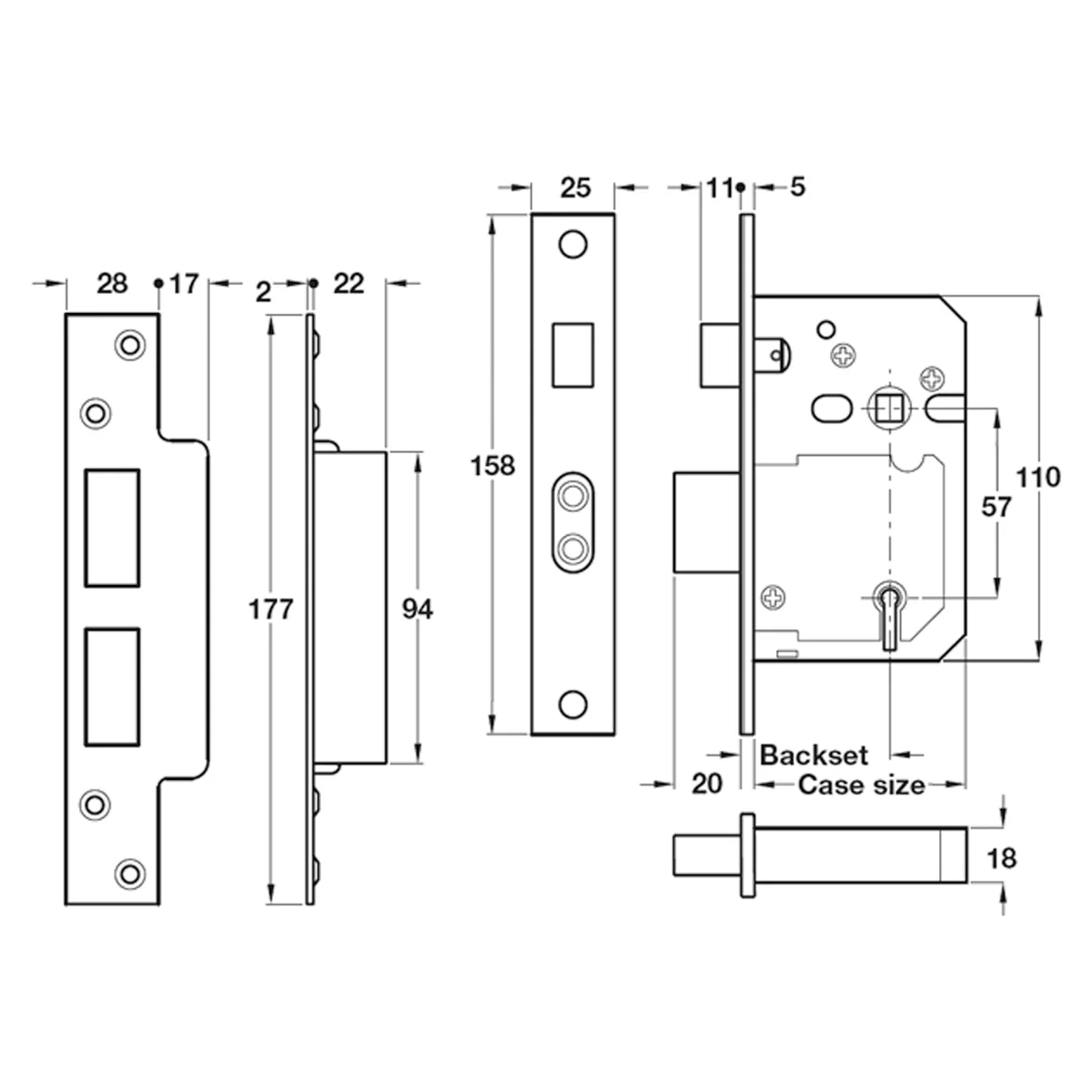 BS3621 5L SASHLOCK DIF BS57 80 SSS - Image 2