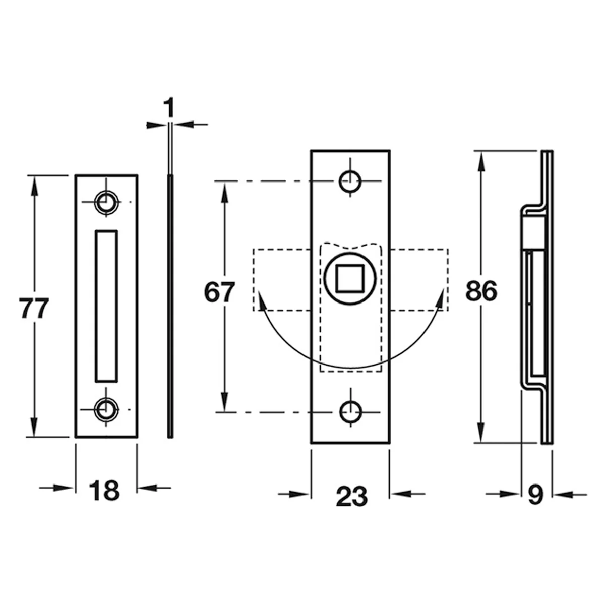 BUDGET RIMLOCK LD SMALL 23x86 ST/ZP - Image 2