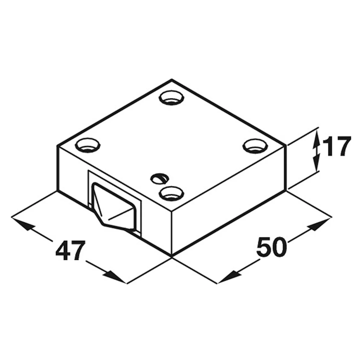 BUILT IN SWITCH UNIT PUSH PL/BLK - Image 2