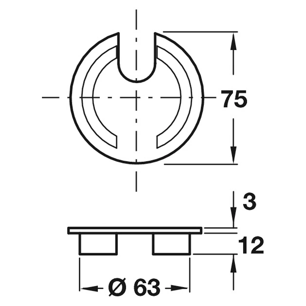 CABLE OUTLET 1PART D63 ZA/PCP - Image 2