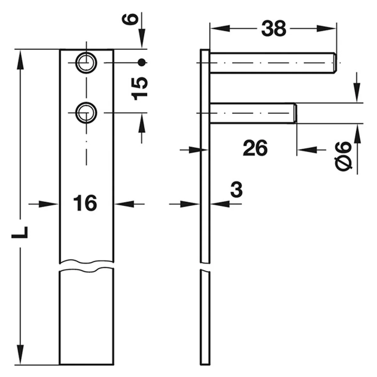 CENT LOCK ROTARY CYL BAR 1000 ALU - Image 2