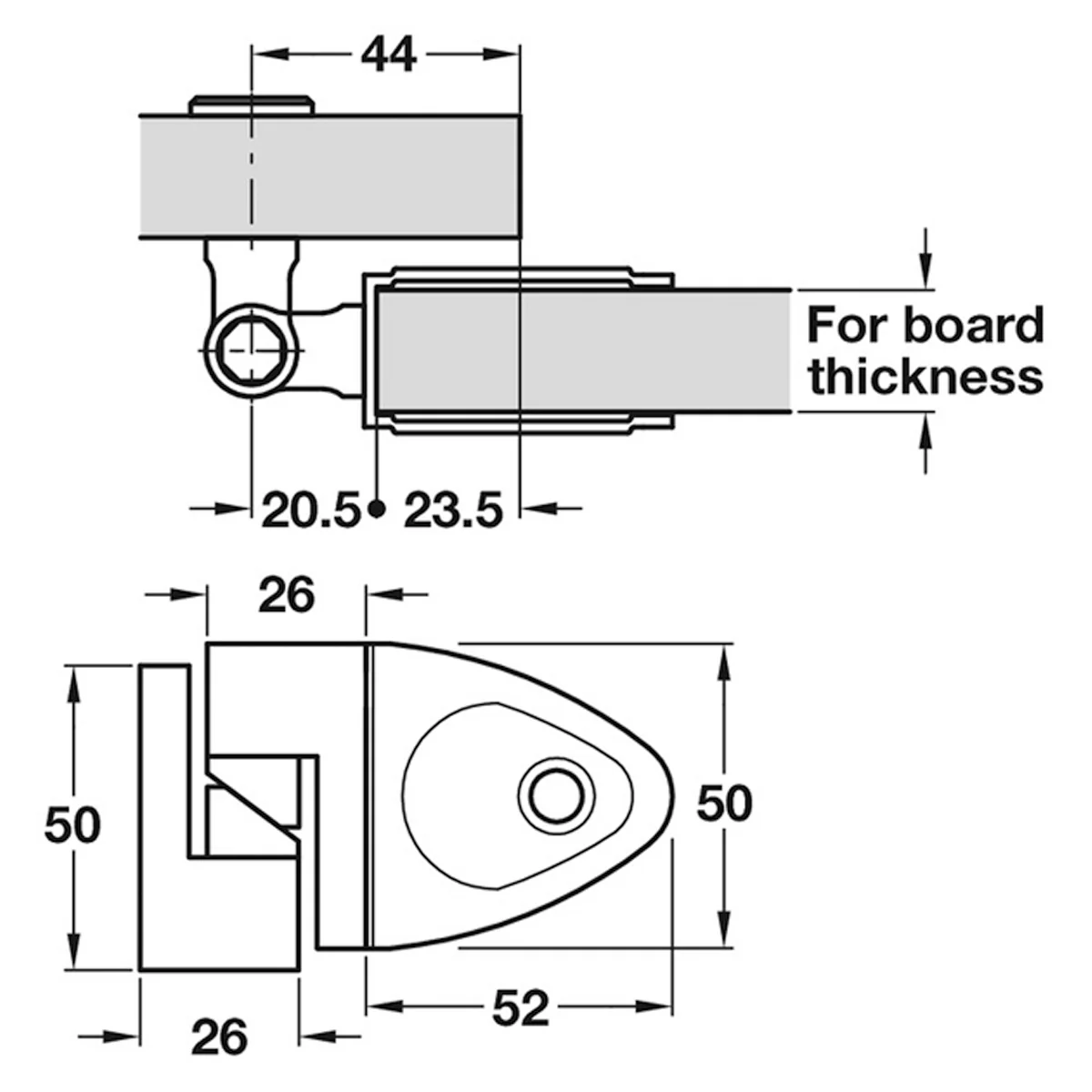 CHALLENGER RISE/FALL BUTT HINGE SAA - Image 2