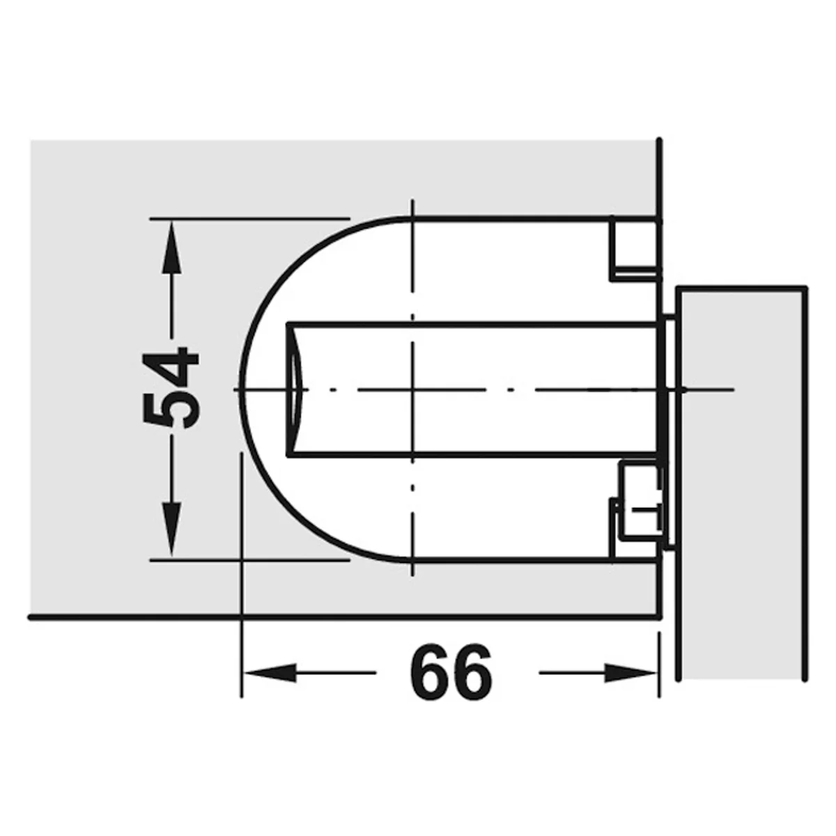 CHEST LID HINGE 105deg MED WHI - Image 2