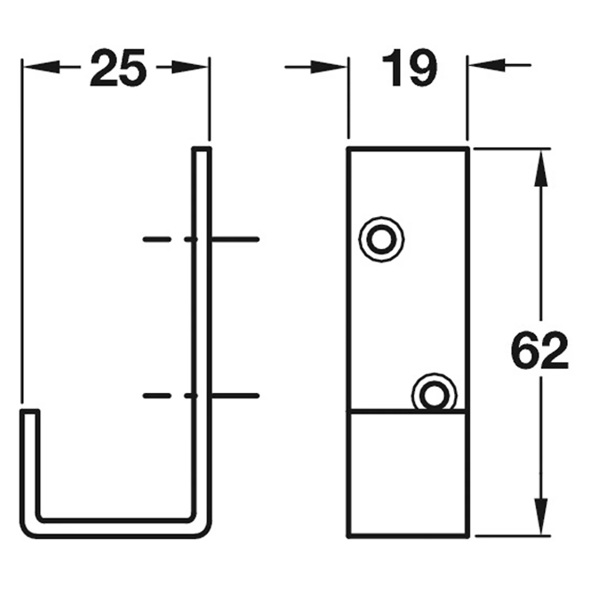 COAT HOOK 62x19x30 SSS - Image 2