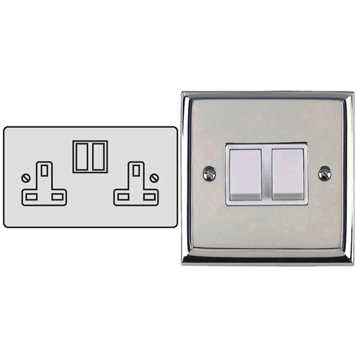 CON S/SOCKET 13A DBL EDC/WHI