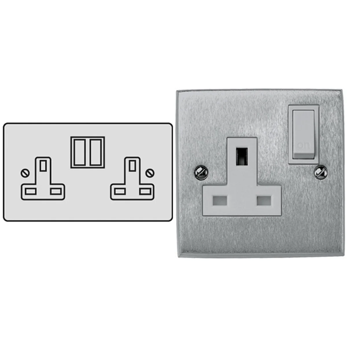 CON S/SOCKET 13A DBL SCP/WHI