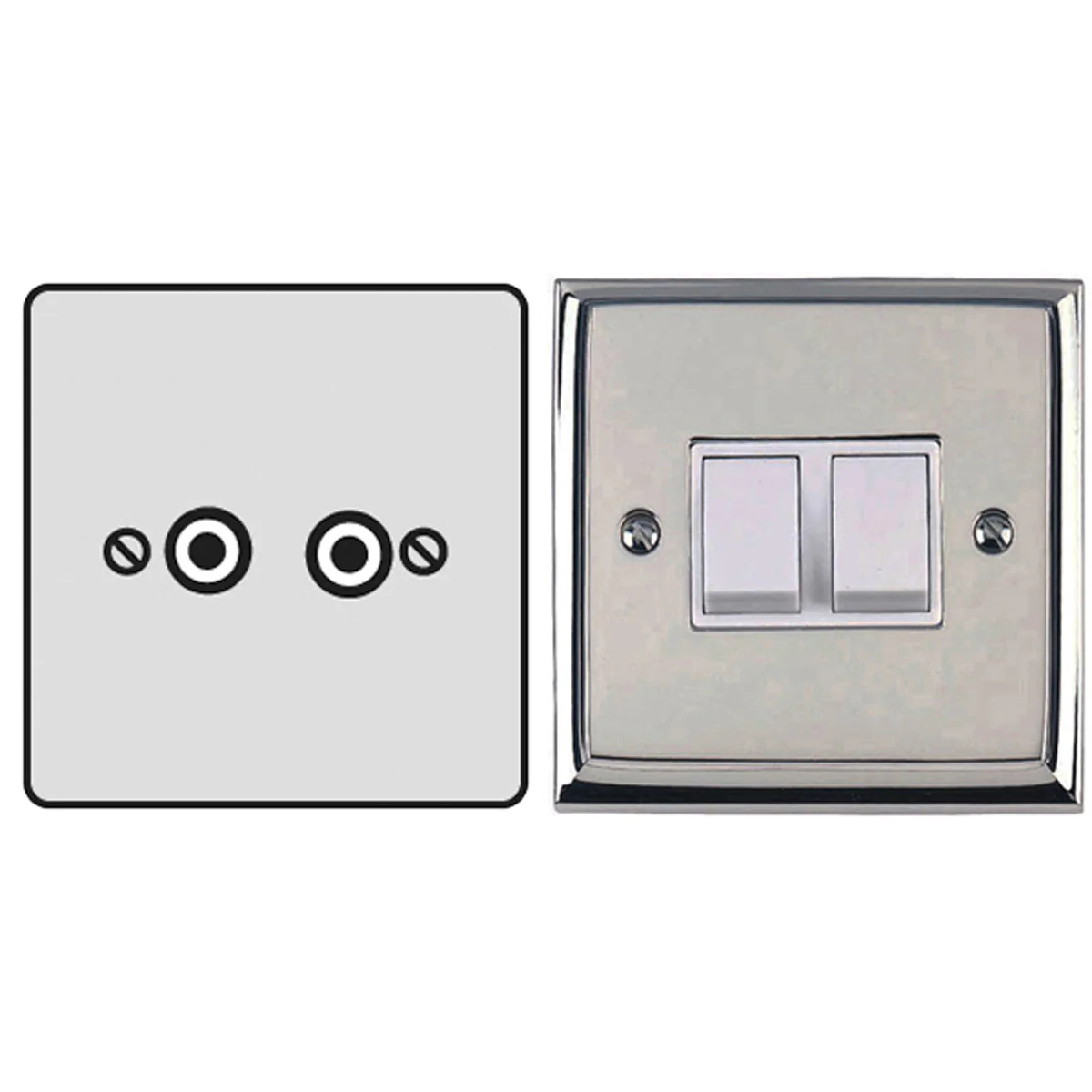 CON SAT/TV SOCKET EDC/WHI