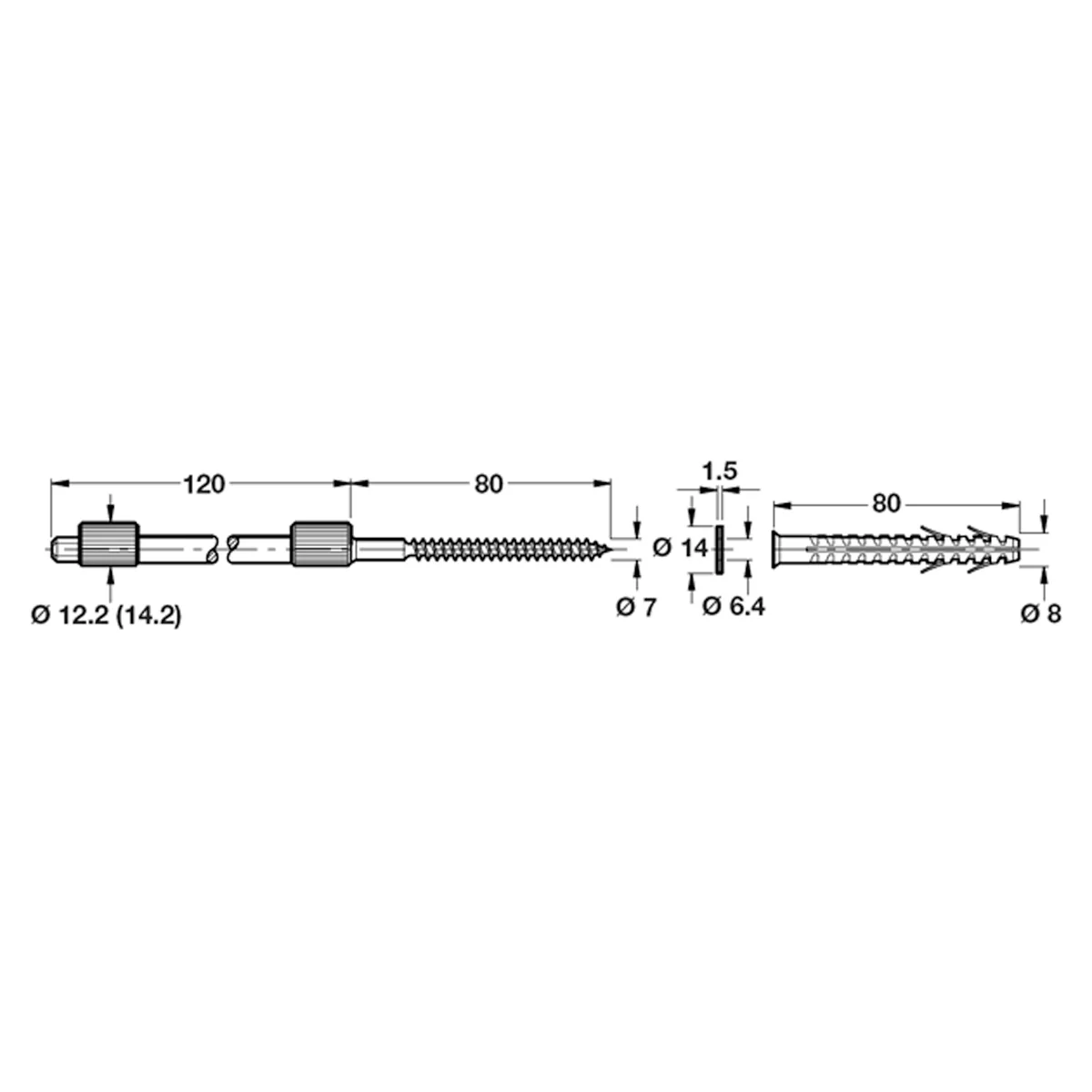 CONC SHELF SUPP MASO D14x120 ST/GLV - Image 2
