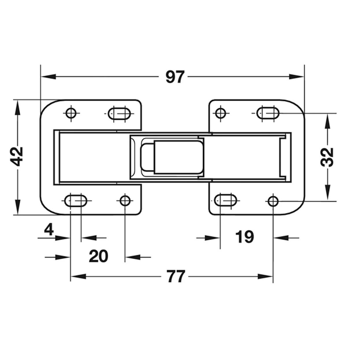 CONCEALED HINGE 90deg UNSPR ST/ZP - Image 2