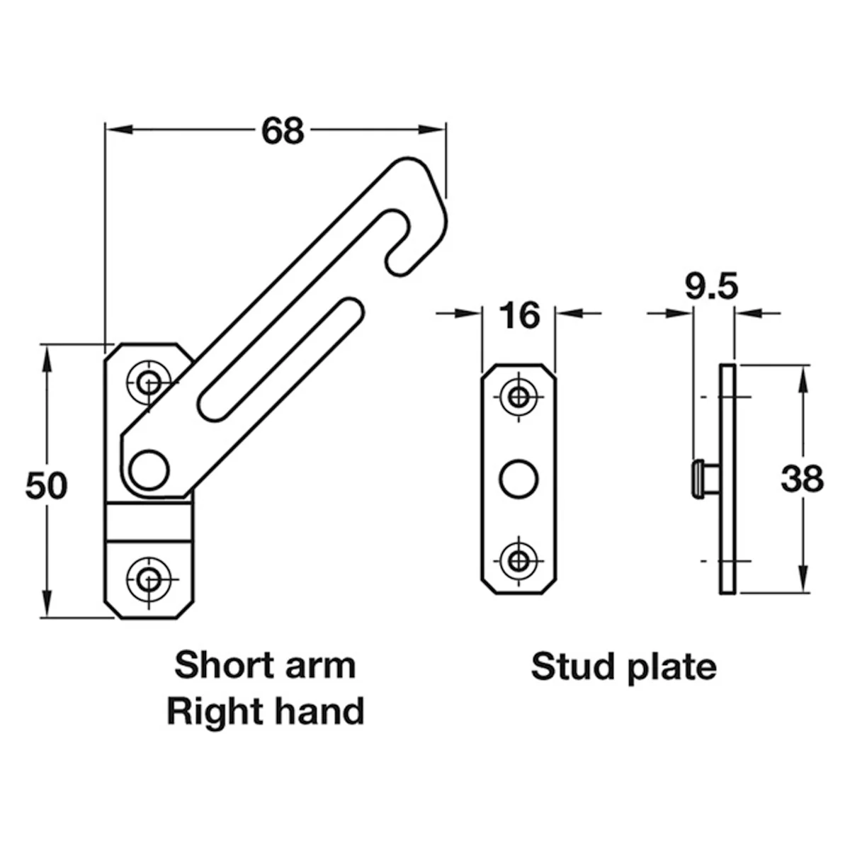 CONCEALED RESTRICTOR SHORT RH ST/ST - Image 2
