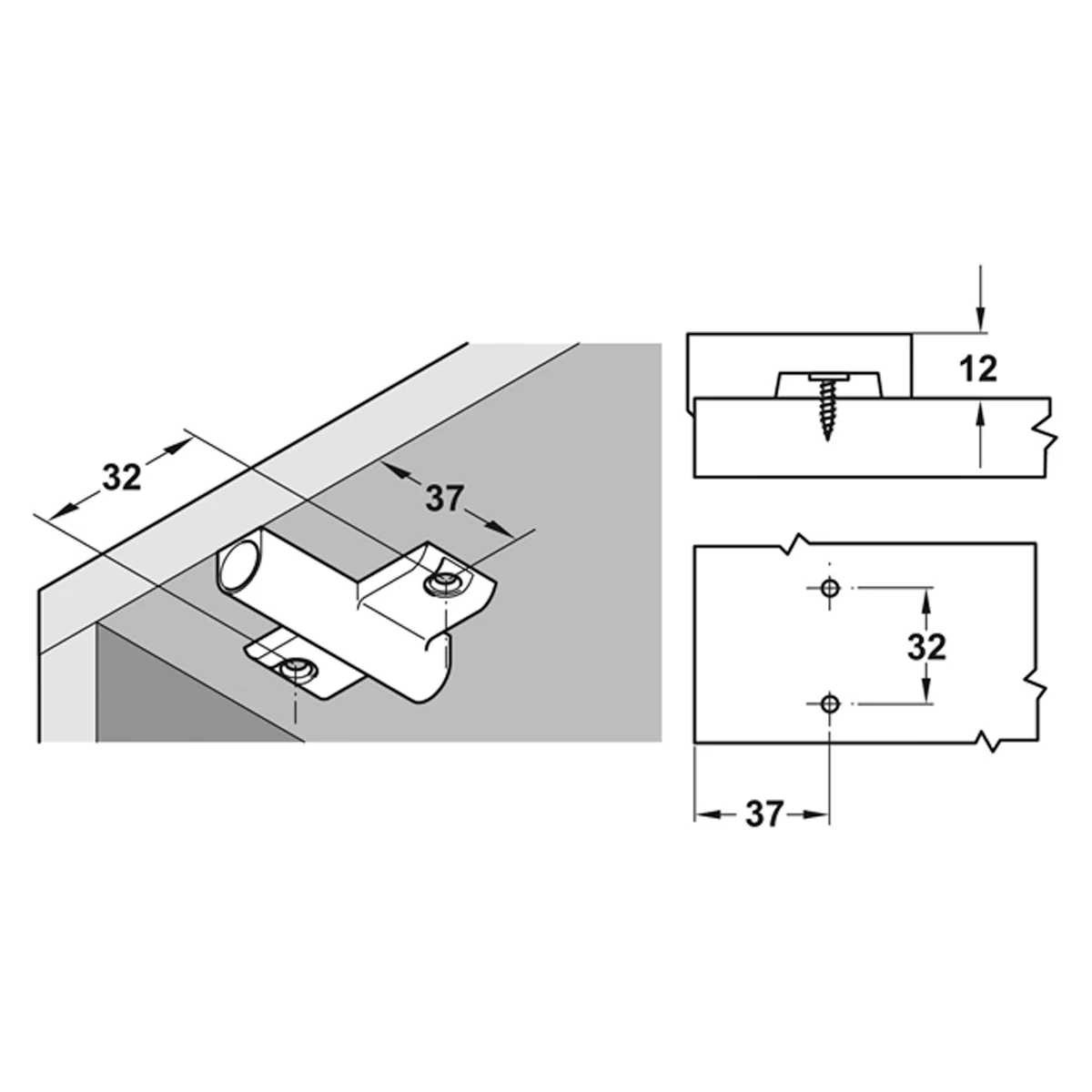 CRUCIFORM ADAPTOR HOUSING 32 GRY - Image 2
