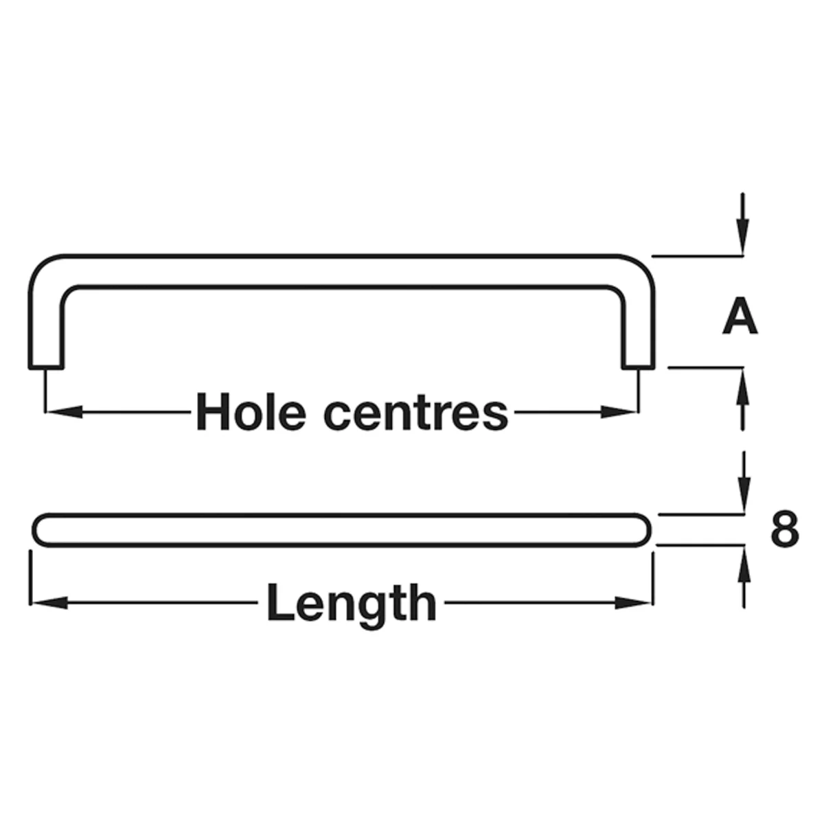 D HANDLE 096HC 104xD8x28 ST/PCP - Image 2