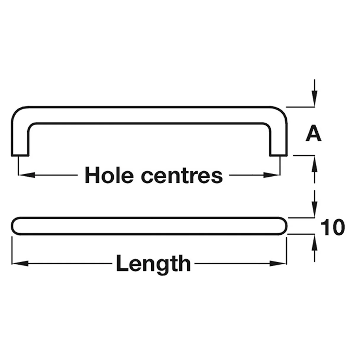D HANDLE 96HC 106xD10x28 ST/PCP - Image 2