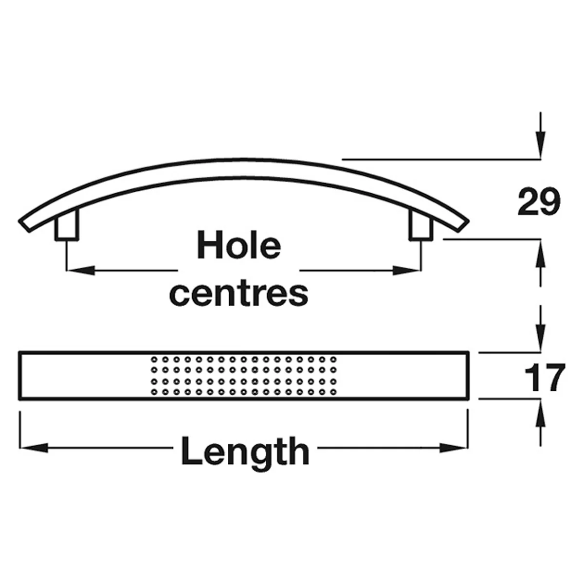 DIMPLE BOW HANDLE 128HC 158 ZA/PCP - Image 2