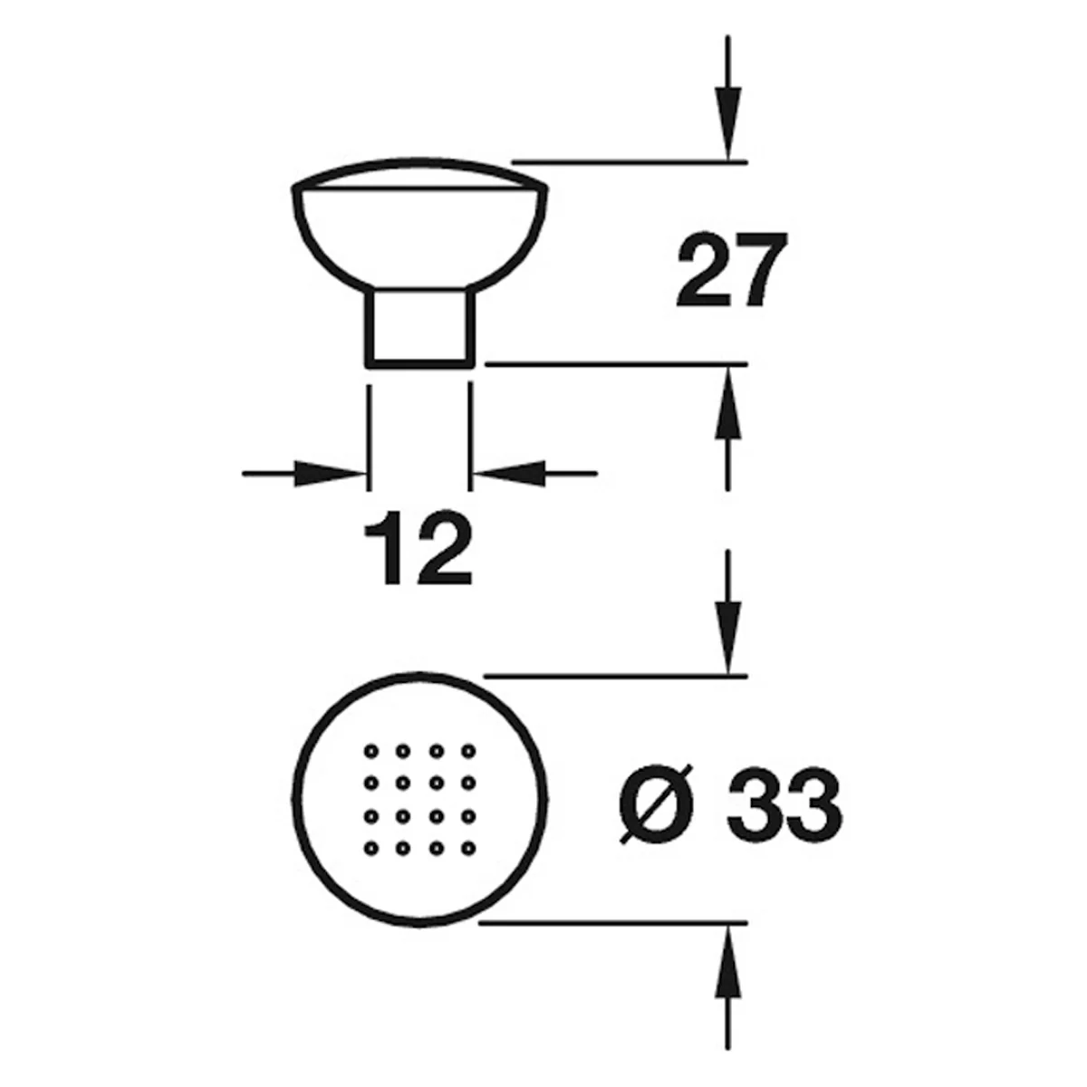 DIMPLE KNOB D33x27xD12 ZA/MNI - Image 2