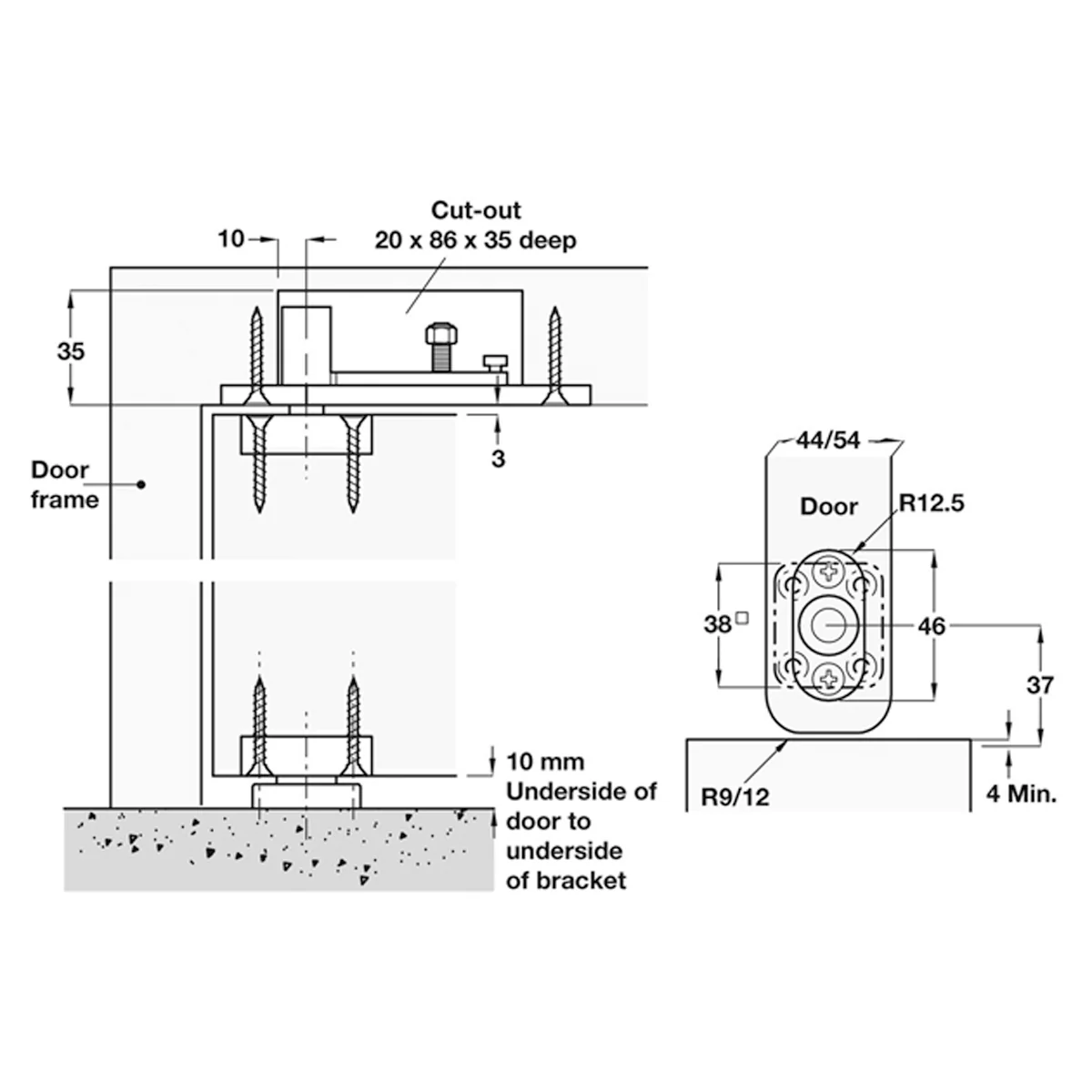 DISABLED DBL ACTION PIVOT SET FLOOR - Image 2
