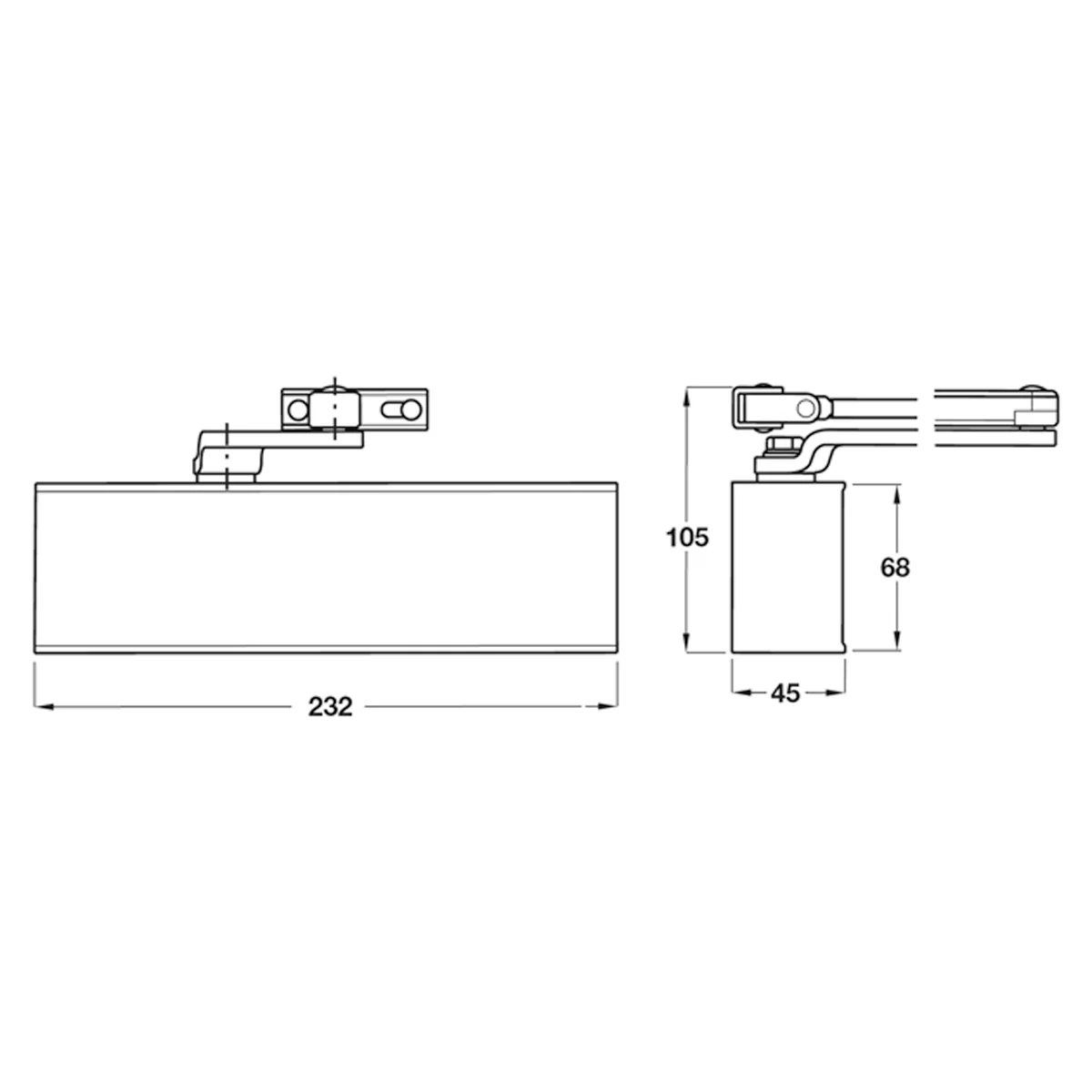 DOOR CLOSER O/H DORMA TS71 SILVER - Image 2