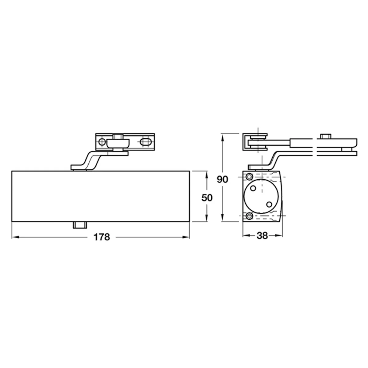 DOOR CLOSER O/H TS1500 SILVER - Image 2