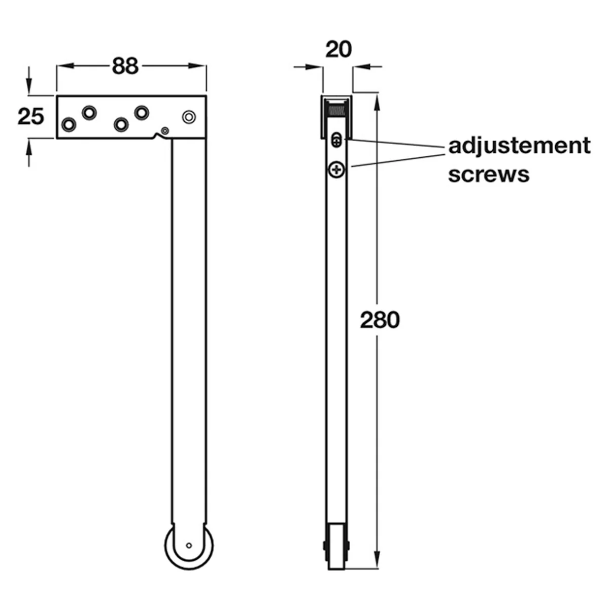 DOOR CO-ORDINATOR 280x88x20 BSS - Image 2
