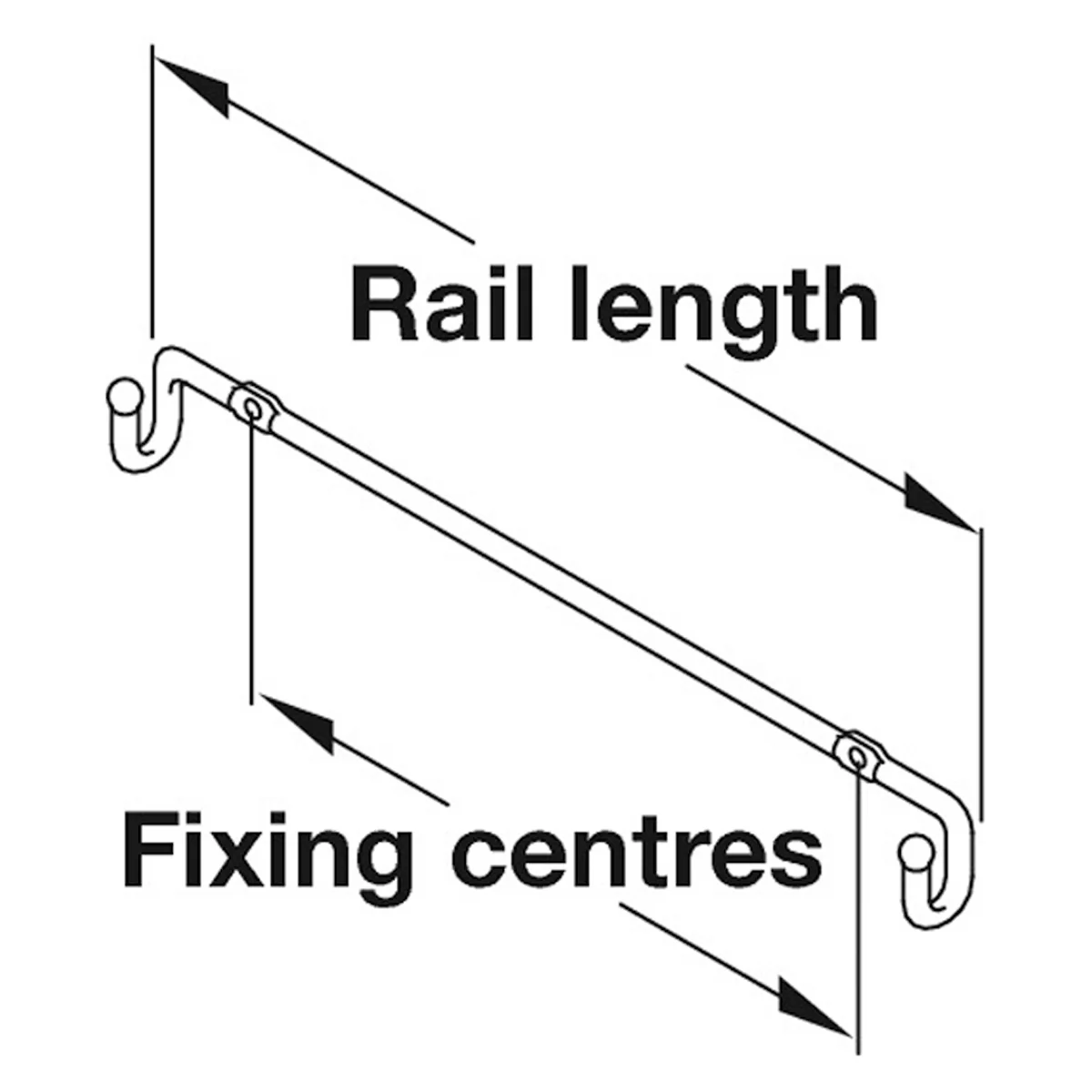 DOOR MOUNTING RAIL 100HC 170 ST/CP - Image 2