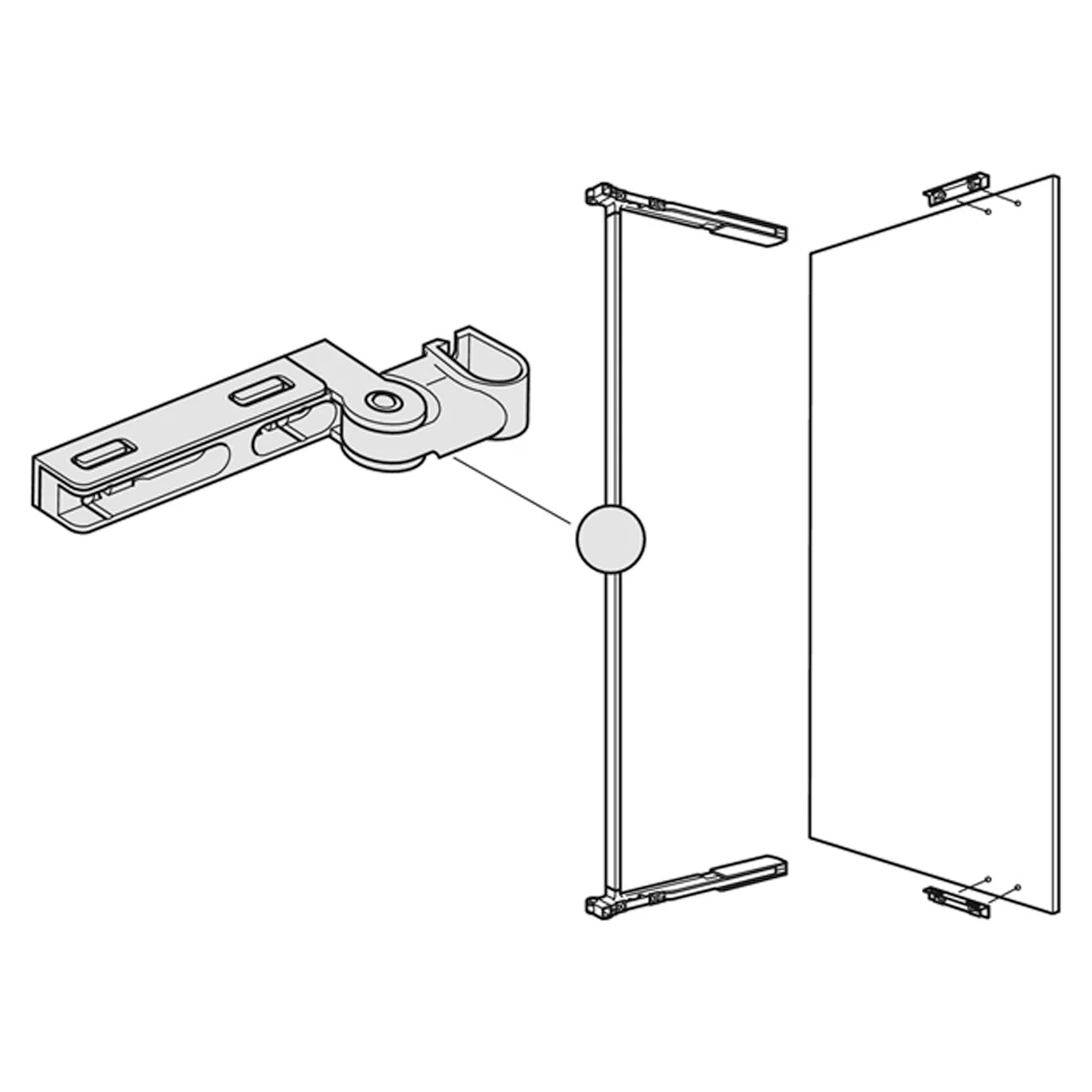 DOOR OPENING CENTRE HINGE ZA/SLV - Image 2