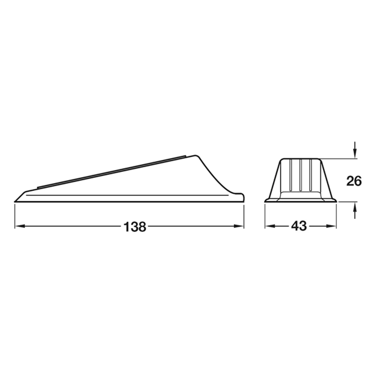 DOOR WEDGE 138x43x26 RUB/GREY - Image 2