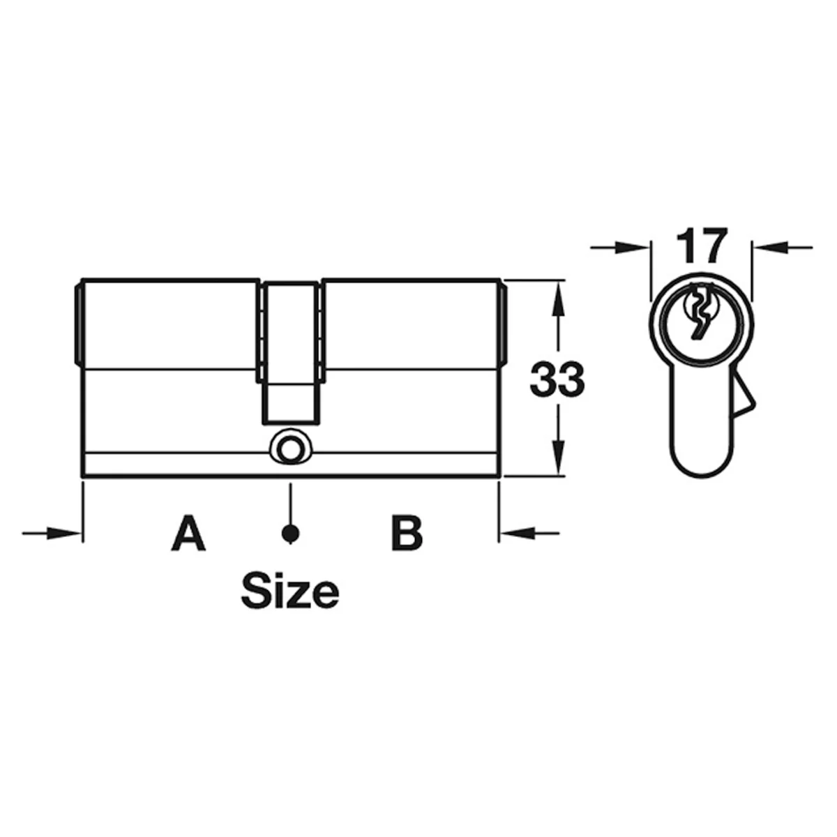 DOUBLE PROF CYLINDER 35/35 BRS/SAT - Image 2