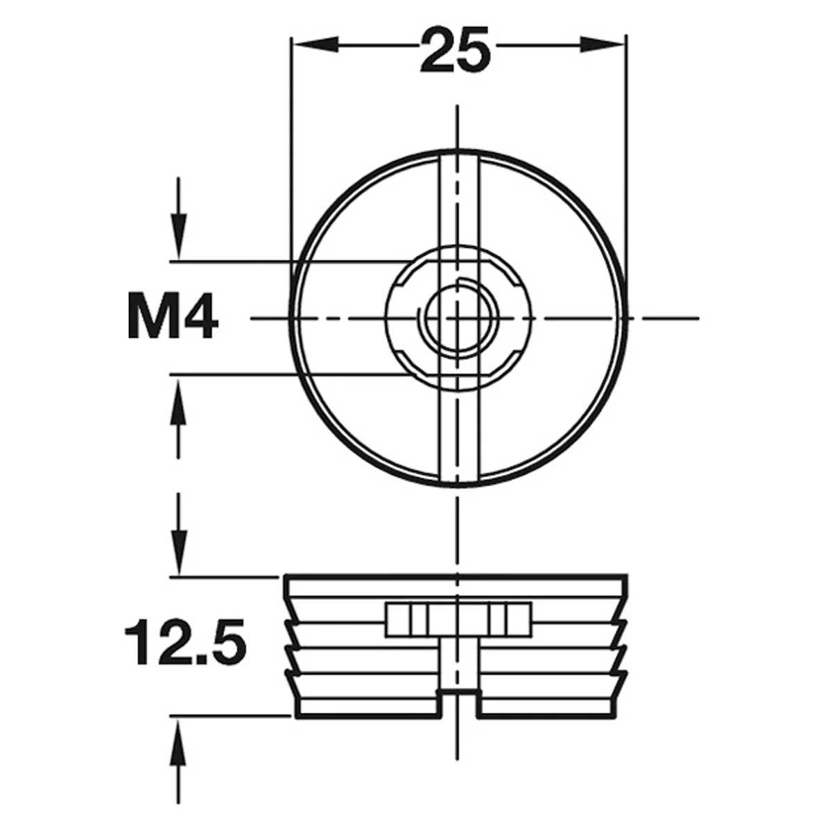 DRAWER FRONT ADJUSTER D25 PL/BLK - Image 2