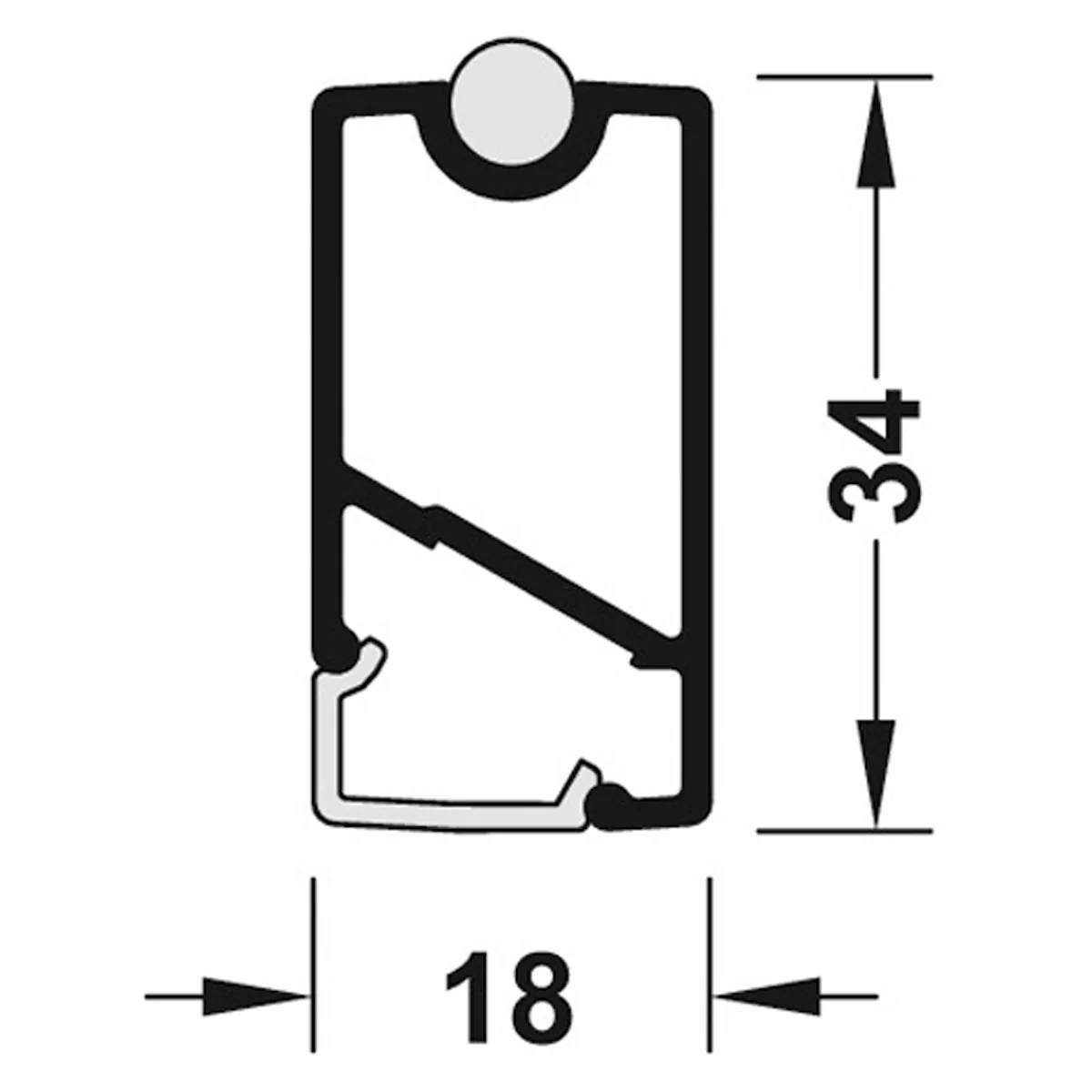 DRESSCODE WARDROBE RAIL 2500 WHI - Image 2