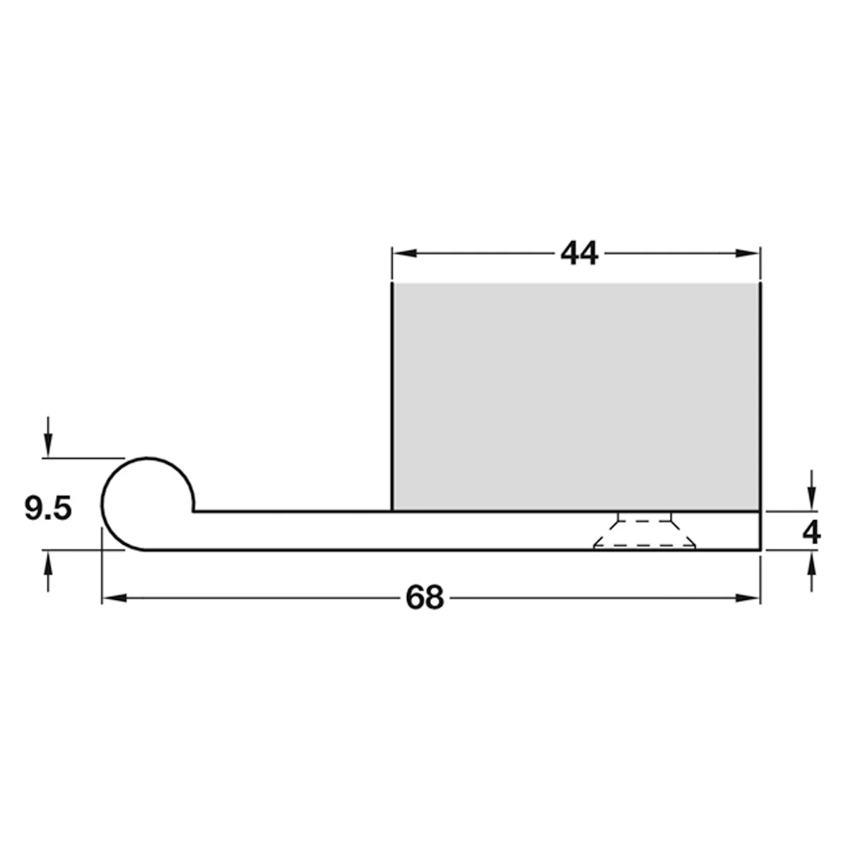EDGE PULL 9.5x68x200 BRS/POL - Image 2