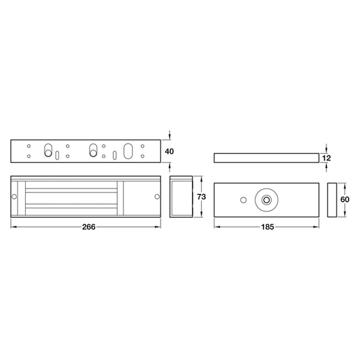 ELECTROMAGNETIC LOCK STD UNMON ALU - Image 2