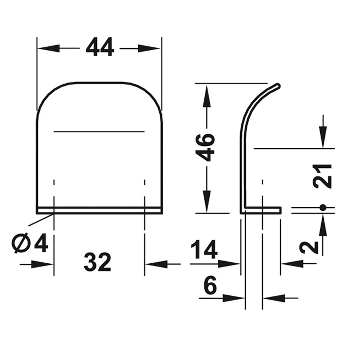 ELLA PULL HANDLE 32HC 14x44x46 PCP - Image 2
