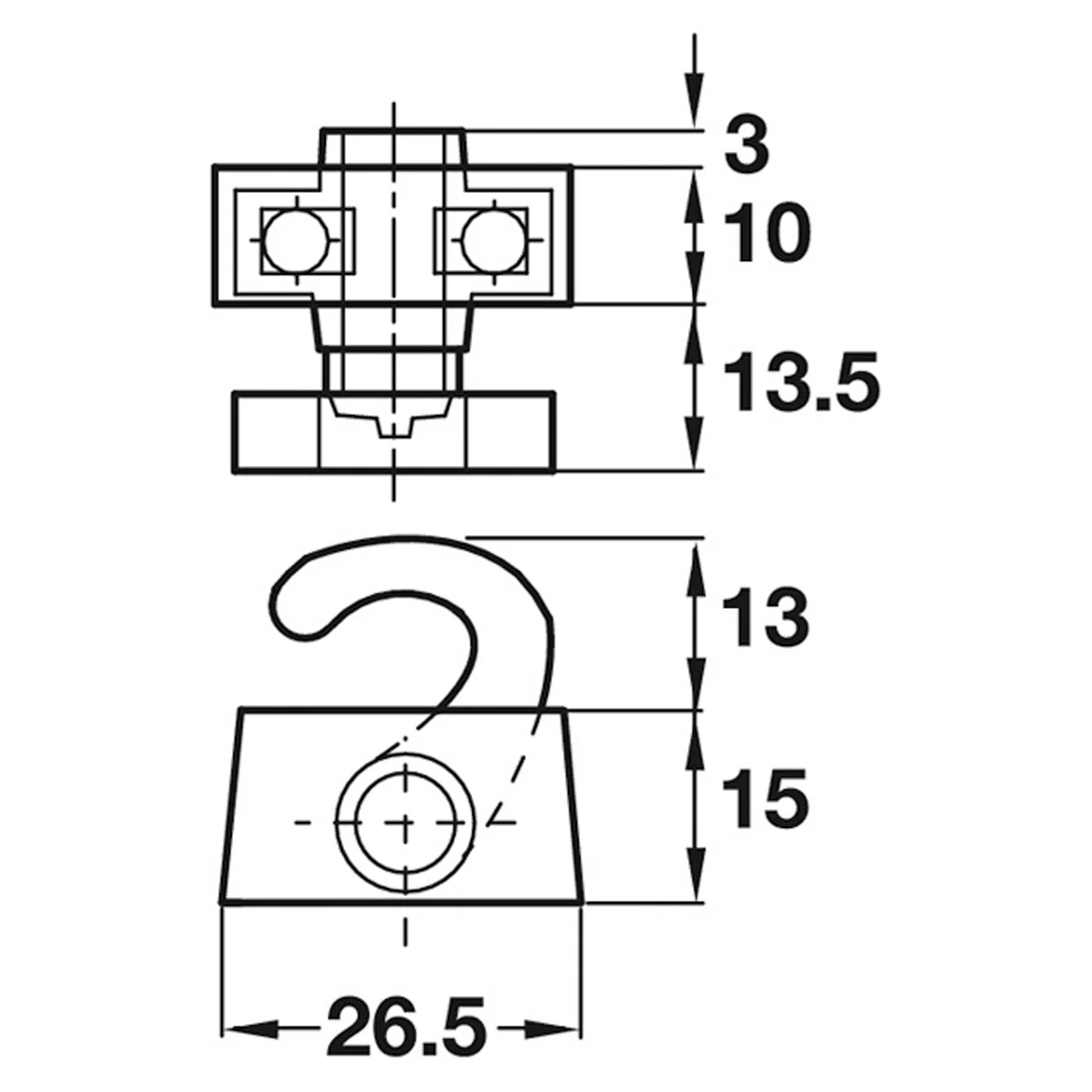 ESPAGNOLETTE TOP/BOT CATCH D8 ZP - Image 2