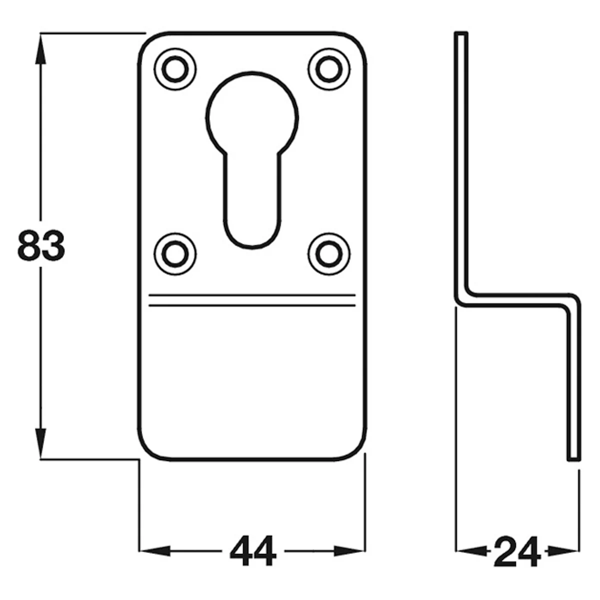 EURO CYLINDER PULL 42x80x16 SSS - Image 2