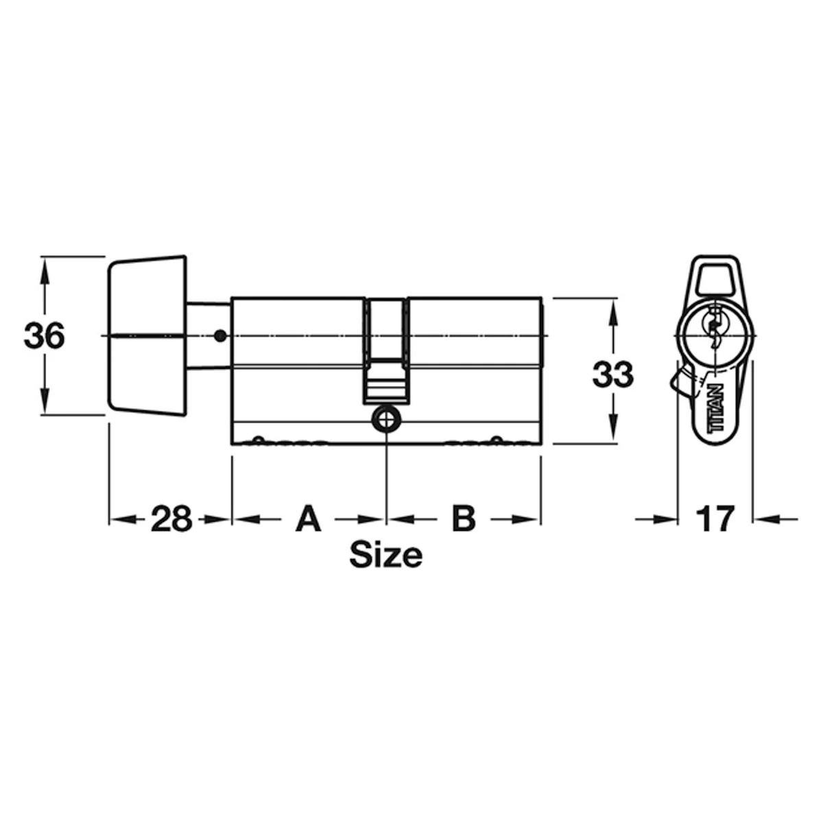 EURO CYLINDER+TH 5P ALIKE 35x35 NP - Image 2