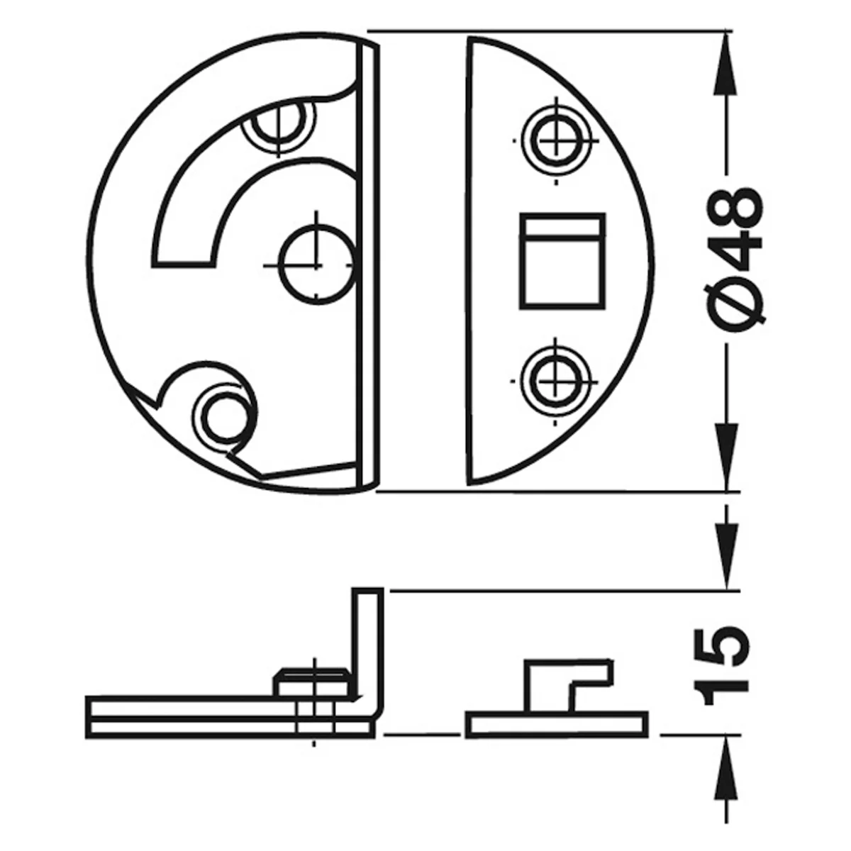 EXTEND TABLE TOP CONN D48x15 x2 - Image 2