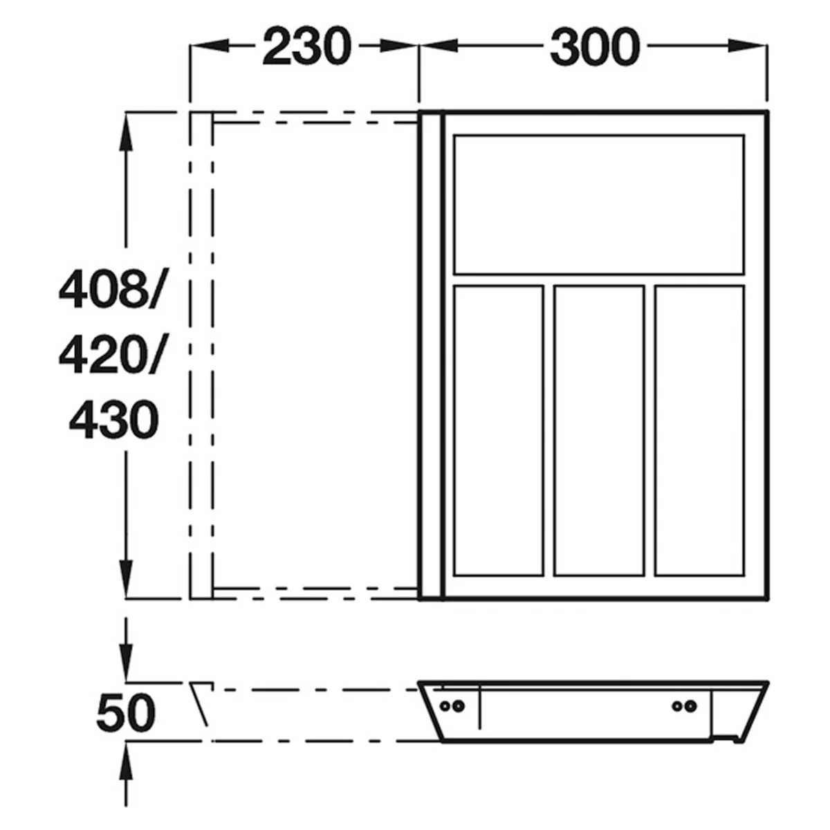 EXTRAY CUT INSERT 490x400-0600 EOK - Image 2