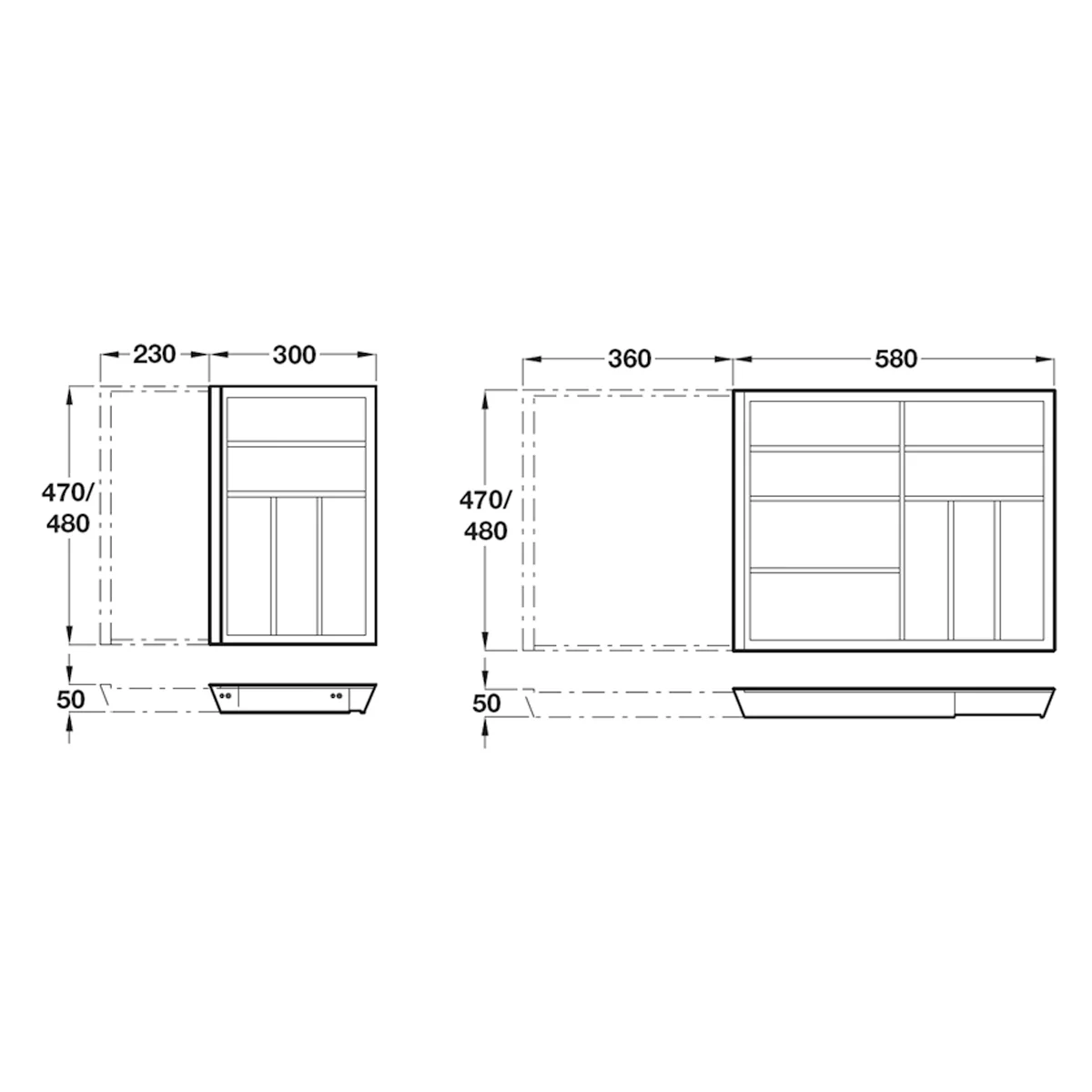 EXTRAY FOR500 300-530x480 OAK - Image 2