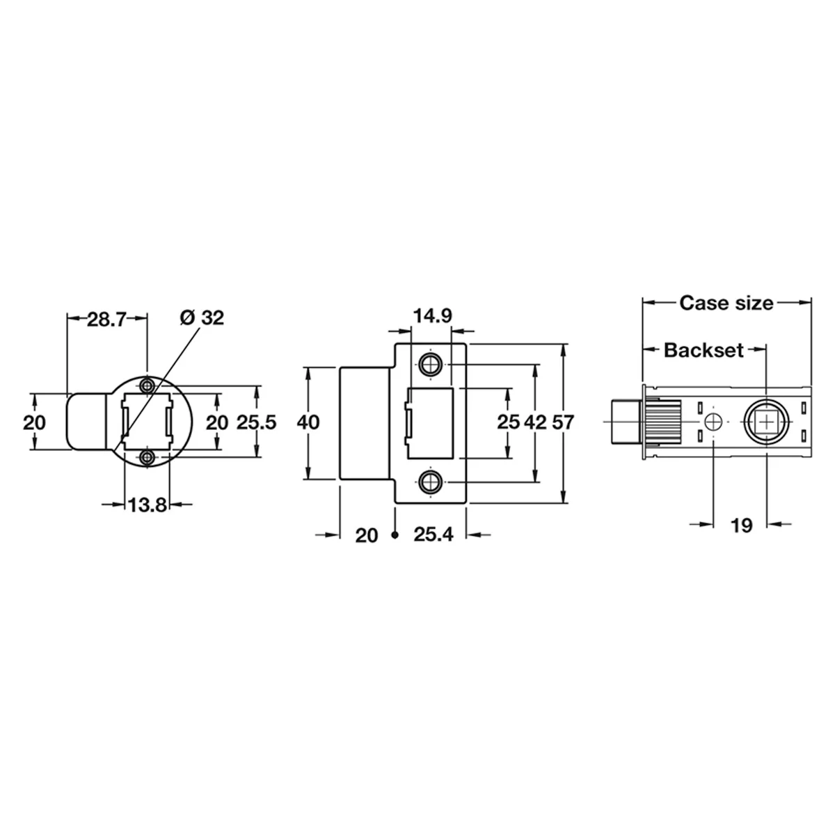 FASTLATCH TUBULAR LATCH BS44 60 SNP - Image 2