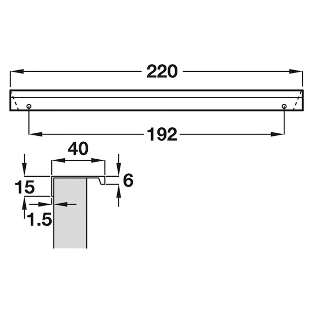 FINN TRIM HANDLE 192HC 220x15x40 - Image 2